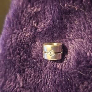 Pandora Silver and CZ Bead
